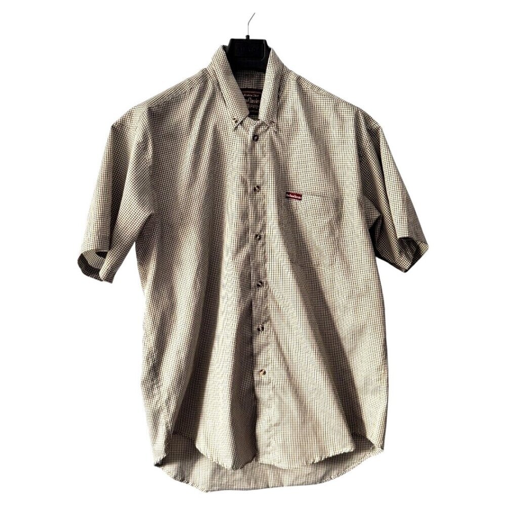 Vintage Marlboro Classics Famous Western Shirt white black plaid Mens XXL